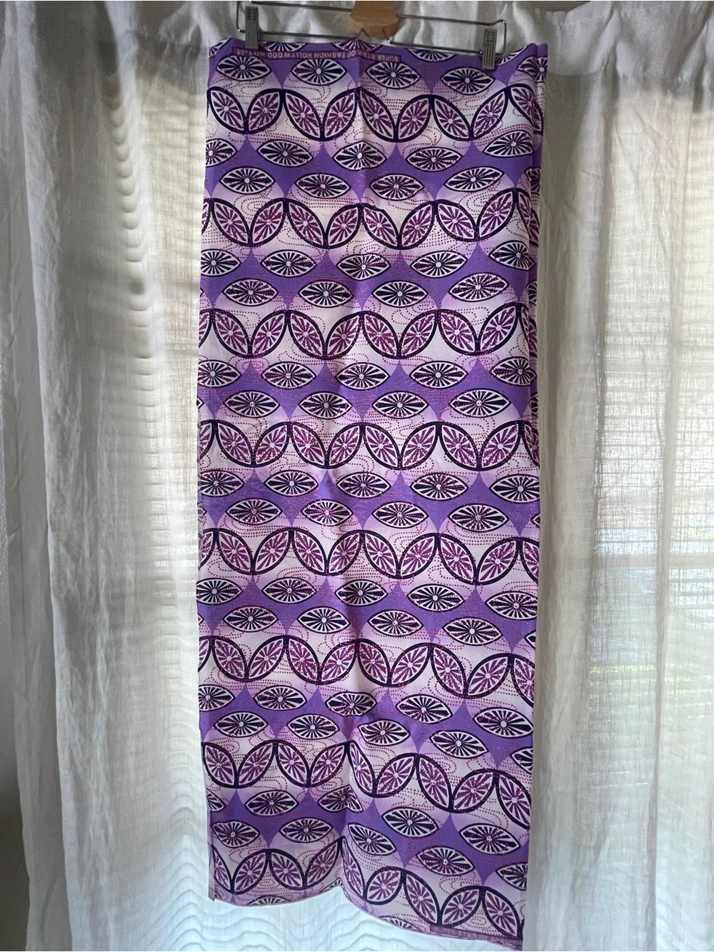 Purple floral fabric African wax print